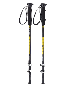 Скандинавские палки Phantom, 67-135 см, 3-секционные, карбон/серый/желтый, для треккинга Скандинавские палки Phantom, 67-135 см, 3-секционные, карбон/серый/желтый, для треккинга