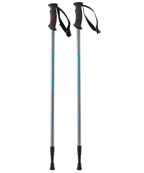 Скандинавские палки Oxygen, 77-135 см, 2-секционные, серебристый/голубой Скандинавские палки Oxygen, 77-135 см, 2-секционные, серебристый/голубой