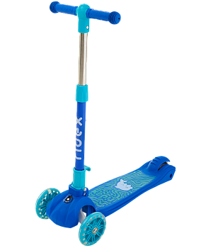 Самокат 3-колесный Wave 120/90 мм, синий/голубой Самокат 3-колесный Wave 120/90 мм, синий/голубой