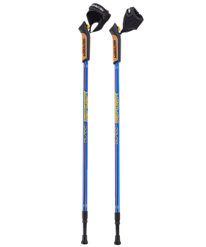 Скандинавские палки Blade, 77-135 см, 2-секционные, синий/красный/желтый Скандинавские палки Blade, 77-135 см, 2-секционные, синий/красный/желтый