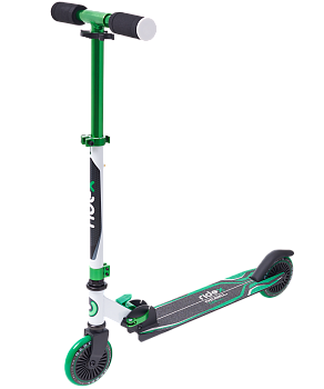 Самокат 2-колесный Rebel 125 мм, белый/зеленый Самокат 2-колесный Rebel 125 мм, белый/зеленый