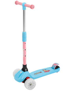 Самокат 3-колесный Juicy R 120/80 мм, голубой/розовый Самокат 3-колесный Juicy R 120/80 мм, голубой/розовый